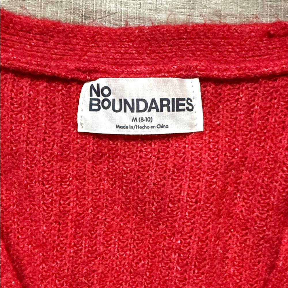 NWT Women's Red cropped cardigan - Picture 2 of 2
